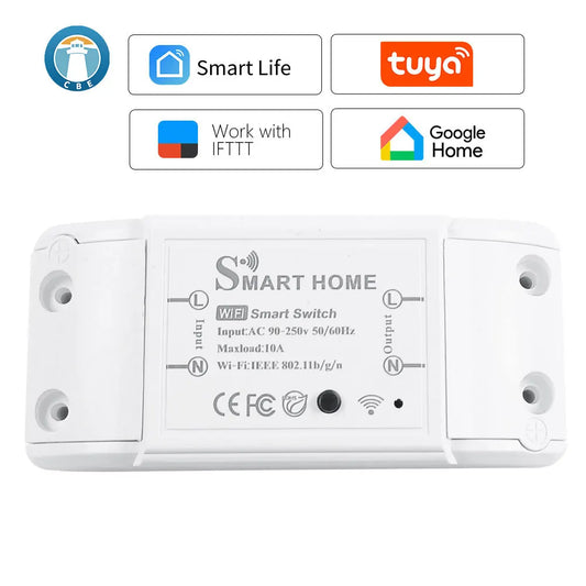 Smart Home Automation Tuya Wifi Zigbee Switch 10A Remote Control Relay Smart Life for Alexa Google Home Assistant Yandex Ewelink