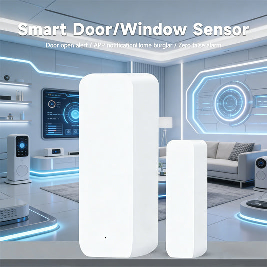 Zigbee2Mqtt (Z2M) Door Sensor, High Precision Security Detector, Tuya Ecosystem Compatible for Versatile Connectivity