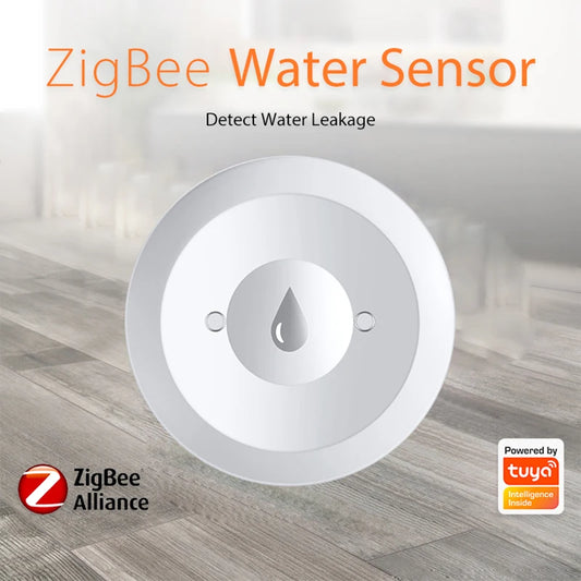 Zigbee Water Sensor Flood Leak Detector App Remote Monitoring for Kitchen/Bathroom Support Home Assistant Zigbee2Mqtt
