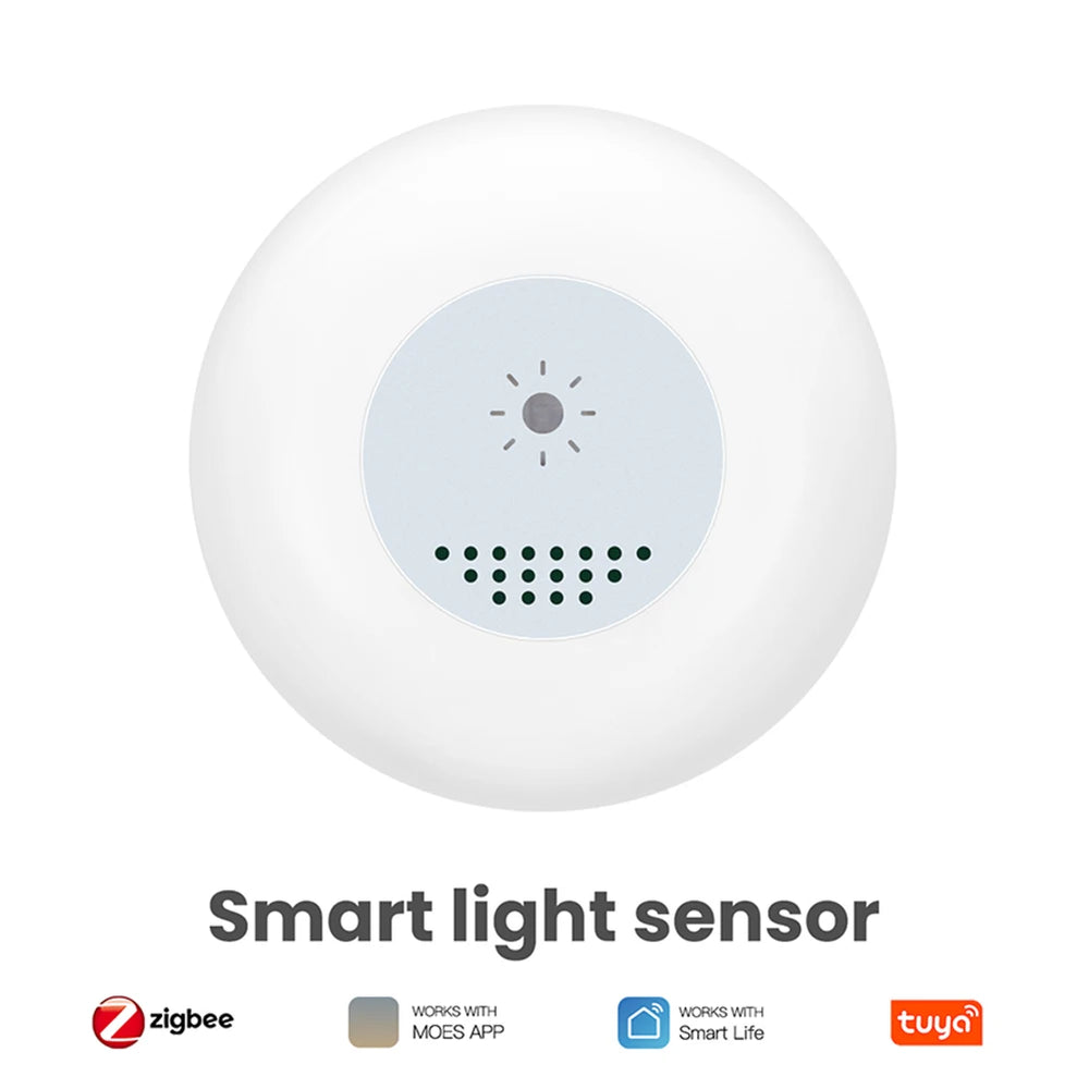 Tuya Zigbee Smart Light Sensor Luminance Sensor APP Control Brightness Sensor Illumination Brightness Detector