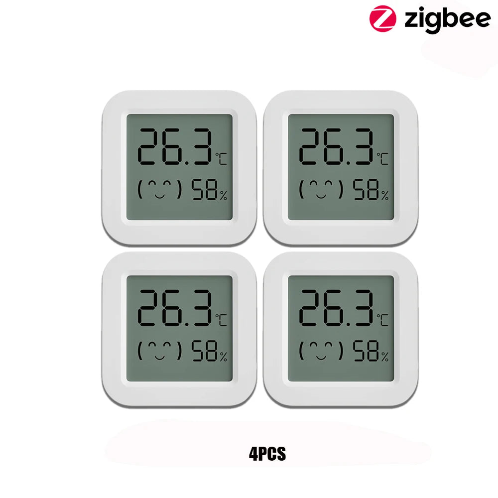 Zigbee Temperature Humidity Sensor for Smart Home LCD Screen Works with Tuya Alexa Google Home APP Smart Life Tuya Smart Yandex