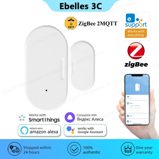 Ewelink APP Zigbee Smart Door Window Sensor Smart Home Door Open Closed Detector Security Protection for Alexa Google Alice