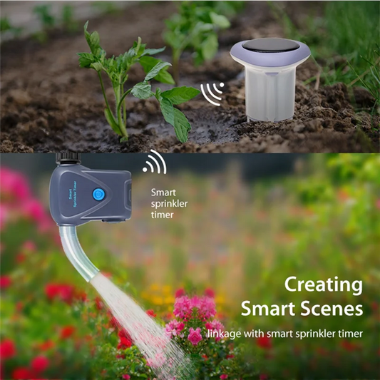 B50B-Tuya Smart Zigbee Solar Soil Sensor for Gardening Temperature and Humidity Meter APP Control Digital Soil Thermometer