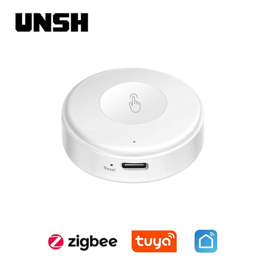 Rechargeable Tuya Zigbee Smart Push Button Wireless Switch Remote Control Automation Scenario Switch Work with Zigbee Gateway