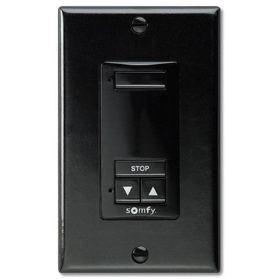 Somfy DecoFlex Wirefree RTS Wall Switch, 1-Channel, Black