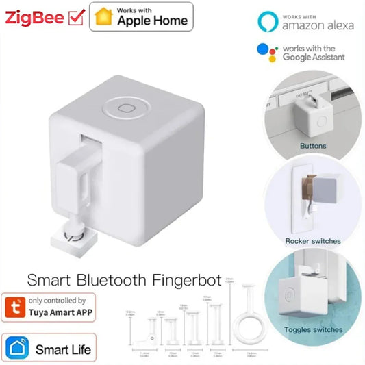 Tuya Zigbee Homekit Fingerbot Switch Button Push Touch Arms Fingerbot Wireless Thumb Remote Control Switch Works Alexa Google