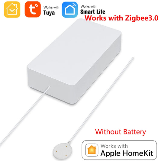 Works with Homekit Water Leak Sensor Zigbee 3.0 Wireless Flood Detector for Alarm System and Smart Home Automation Apple Homekit