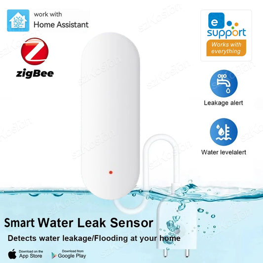 Zigbee Water Leakage Sensor Alarm Water Level Detector Flood Leakage Sensor Ewelink APP Remote Control Security Alarm System