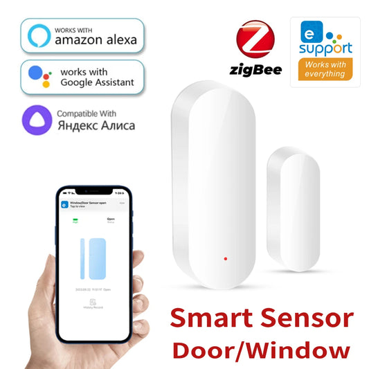 Zigbee3.0 Door Window Alarm Sensor Ewelink APP Remote Control Smart Home Security Voice Control for Yandex Alice Alexa Google