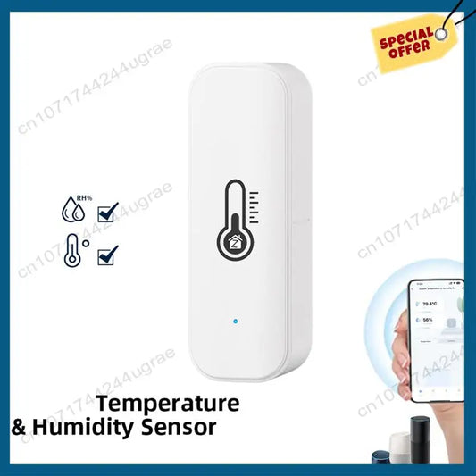 -A15I 3X Tuya Zigbee Temperature Humidity Sensor Smart Home Temperature Sensors Works with Alexa Google Assistant Smart Life