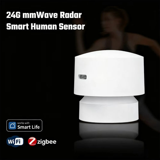 Tuya Zigbee or 2.4Wifi Smart Human Presence Sensor 24G Mmwave Radar No Camera Privacy Protection for Google Alexa Smart Life APP