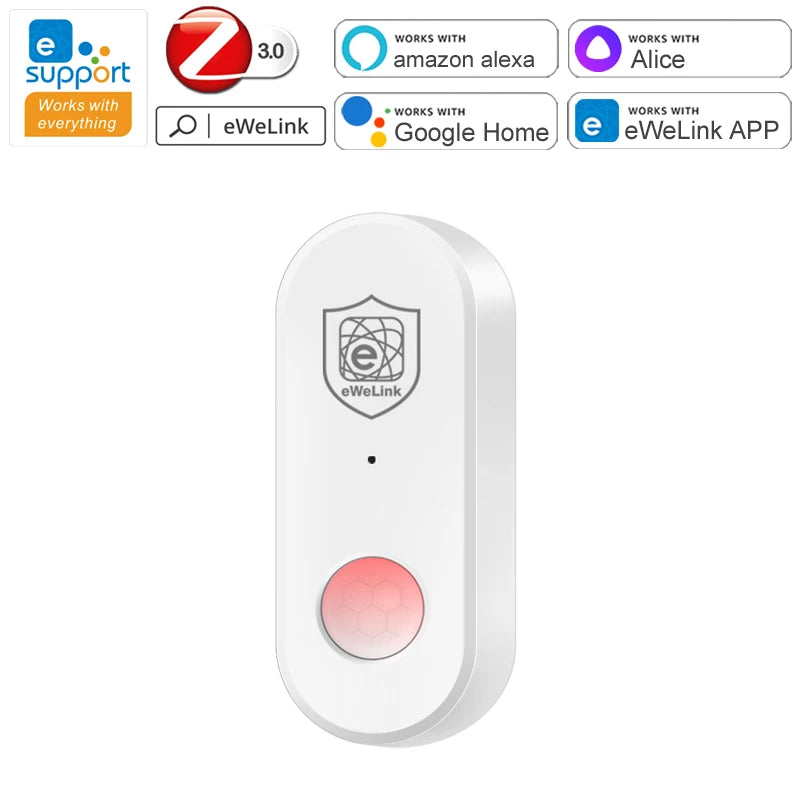Ewelink Zigbee Human Motion Detector PIR Infrared Sensor Smart Home Security Alarm APP Remote Control Works with Zigbee Gateway