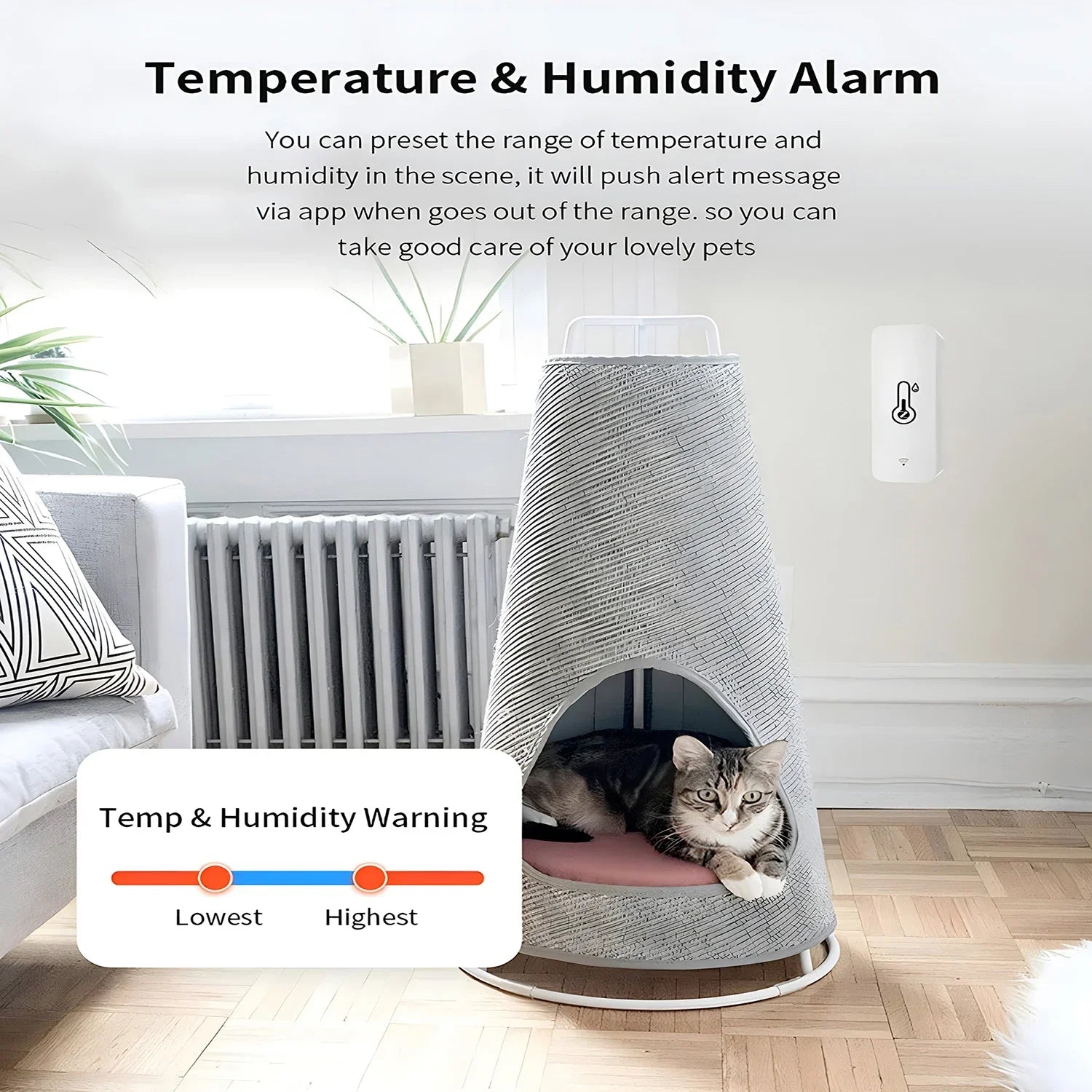 Tuya Smart Zigbee Temper & Humidity Sensor Smart Life App Home Automation Indoor Humiture Monitor Works with Alexa Google Home