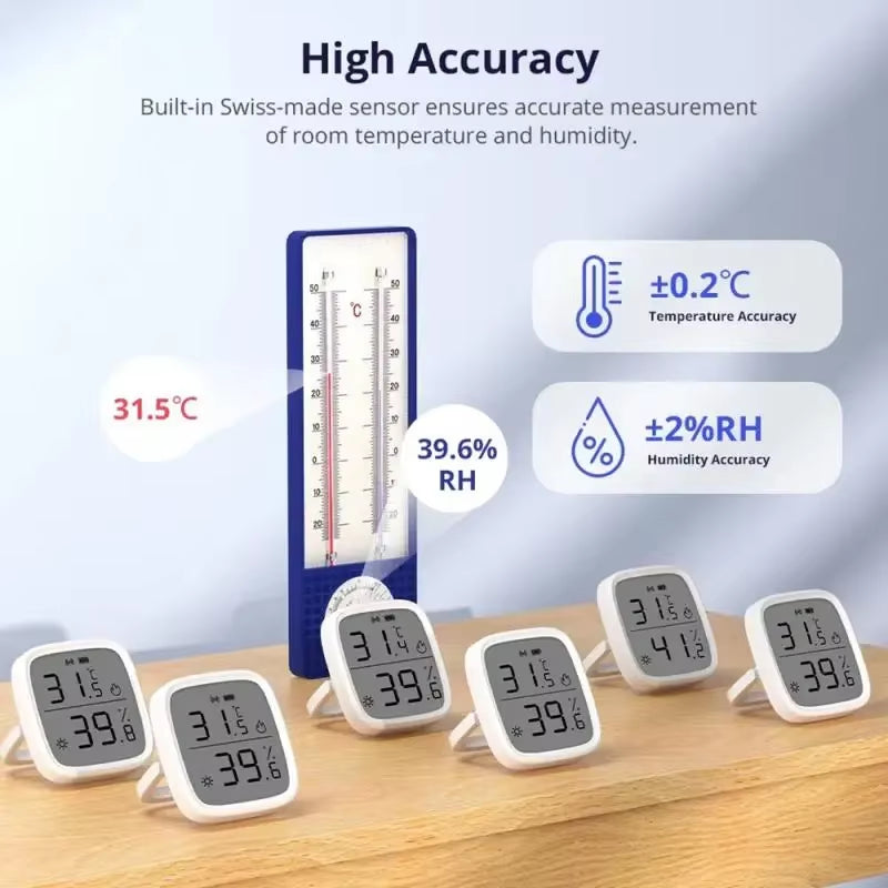 SNZB 02D Zigbee Temperature Humidity Sensor SNZB-02D with LCD Screen for Ewelink Zbbridge Pro Alexa Google Home Assistant