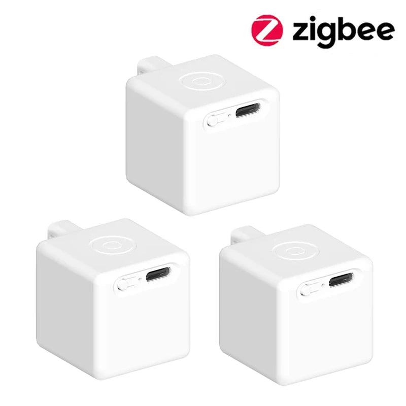 Type-C Rechargeable Tuya Zigbee Smart Touch Fingerbot plus 5V Robot Button Pusher Arm Switch Support Alexa Google Home Alice