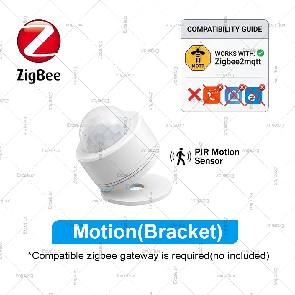 Zigbee 3.0 Smart PIR Motion Detector Optional Light Intensity Vibration Sensor Security Alarm System Support Home Assistant Z2M