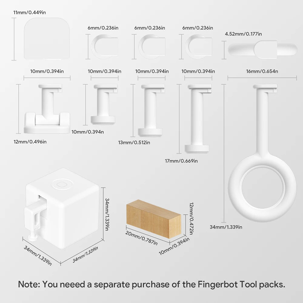 Type-C Rechargeable Tuya Zigbee Smart Touch Fingerbot plus 5V Robot Button Pusher Arm Switch Support Alexa Google Home Alice