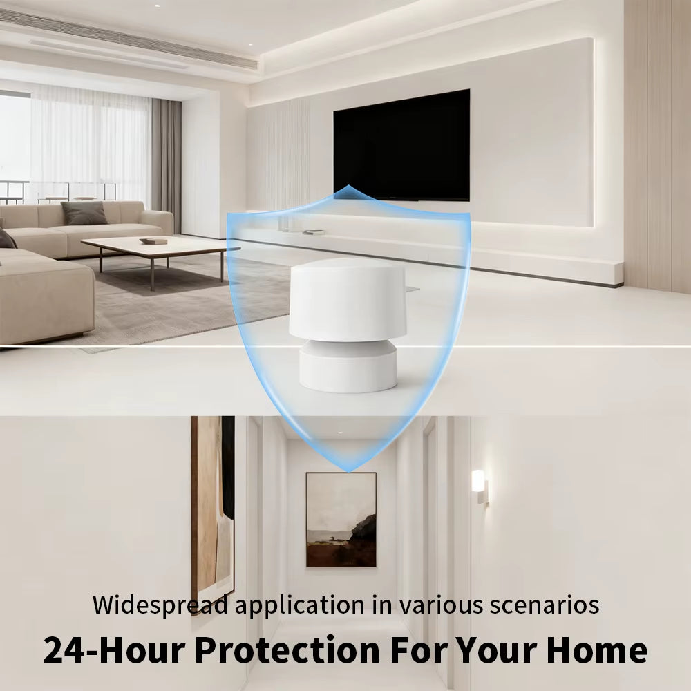 360 °Smart Human Presence Sensor for Zigbee 2.4G Mmwave Radar 20Ft Motion/15Ft Static Detection for Tuya Alexa Google Home Voice