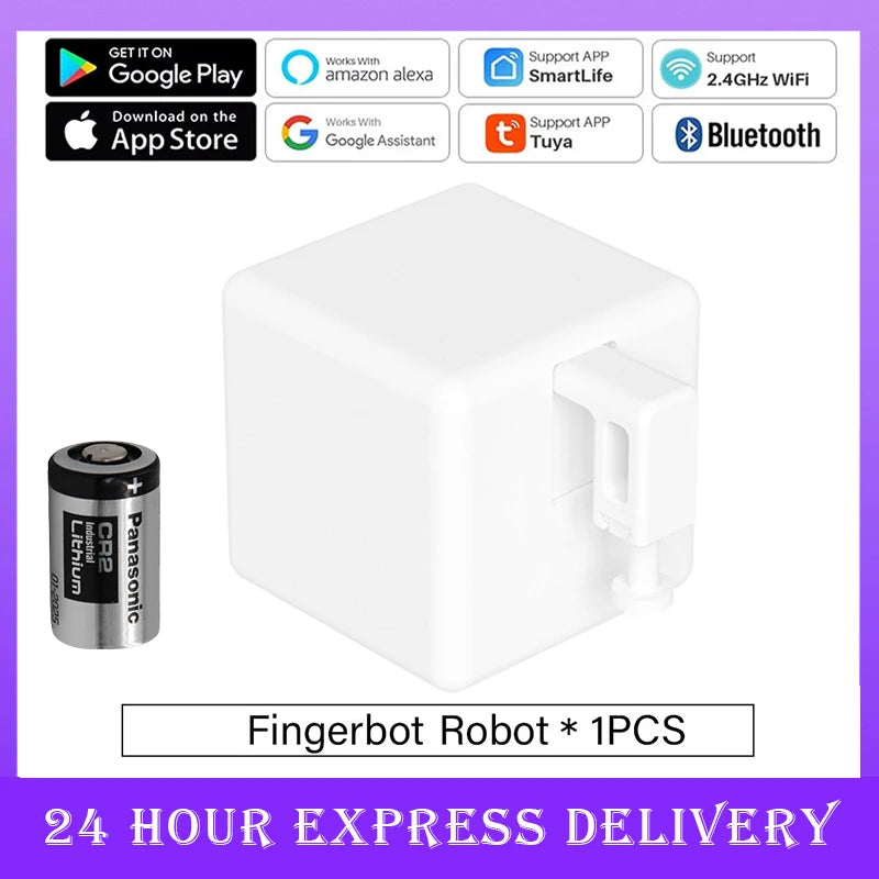 Tuya Zigbee 3.0 Smart Fingerbot Switch Remoter Garage Curtain Button Robot Pusher for Alexa Google Home Voice Assistant