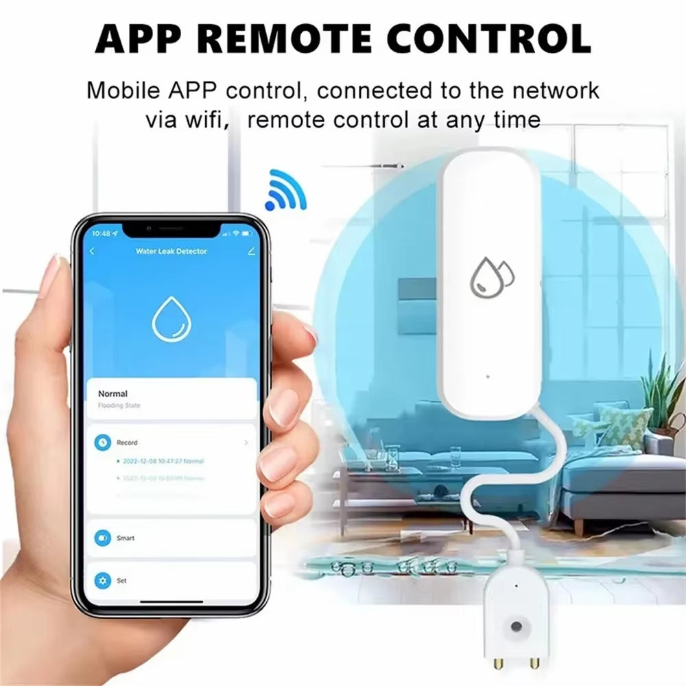 Tuya Smart Zigbee Water Leakage Sensor Alarm Water Detector Flood Leakage Sensor APP Remote Control Security Alarm System