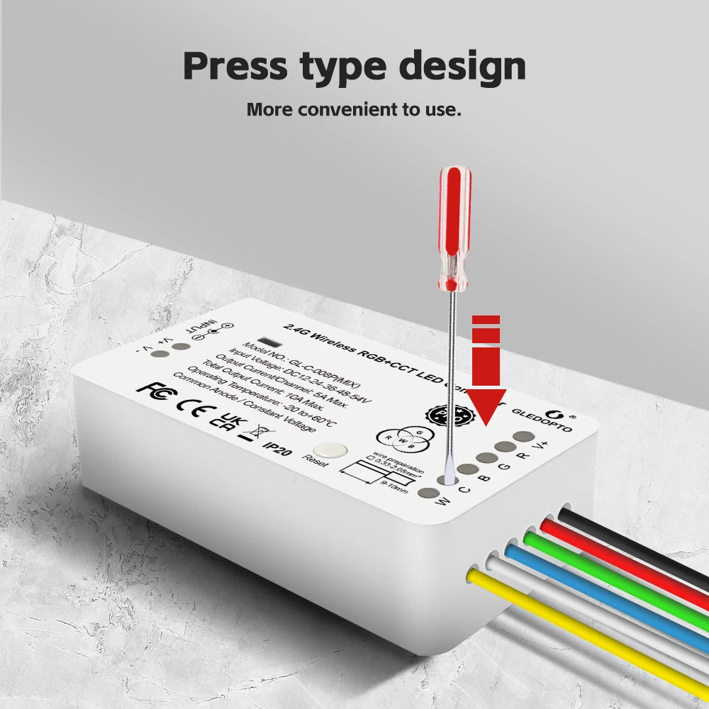 Zigbee3.0 LED Strip Controller RGBCCT Pro RGB White Light Mix Blend Homey Alexa Tuya Smartthings App RF Remote Control