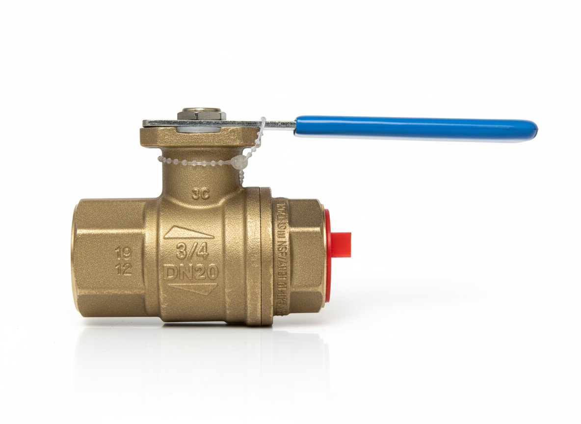 C & S 3/4" Brass Water Shut-off Valve with Handle