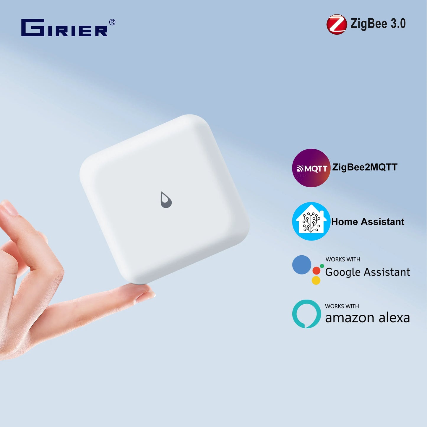 Smart Zigbee 3.0 Water Leak Detector Wireless Water Leakage Sensor for Home Overflow Monitoring Work with Home Assistant