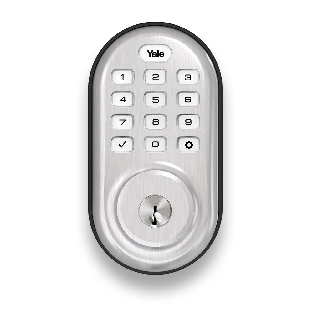 Yale Z-Wave Plus Push-Button Deadbolt Assure Lock® (Gen5), Satin Nickel