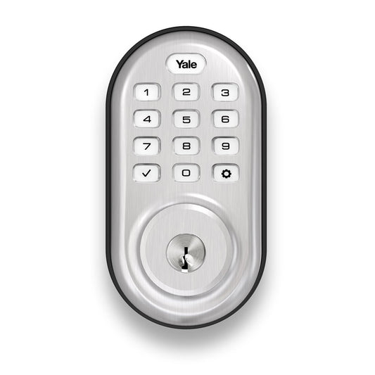Yale Z-Wave Plus Push-Button Deadbolt Assure Lock® (Gen5), Satin Nickel