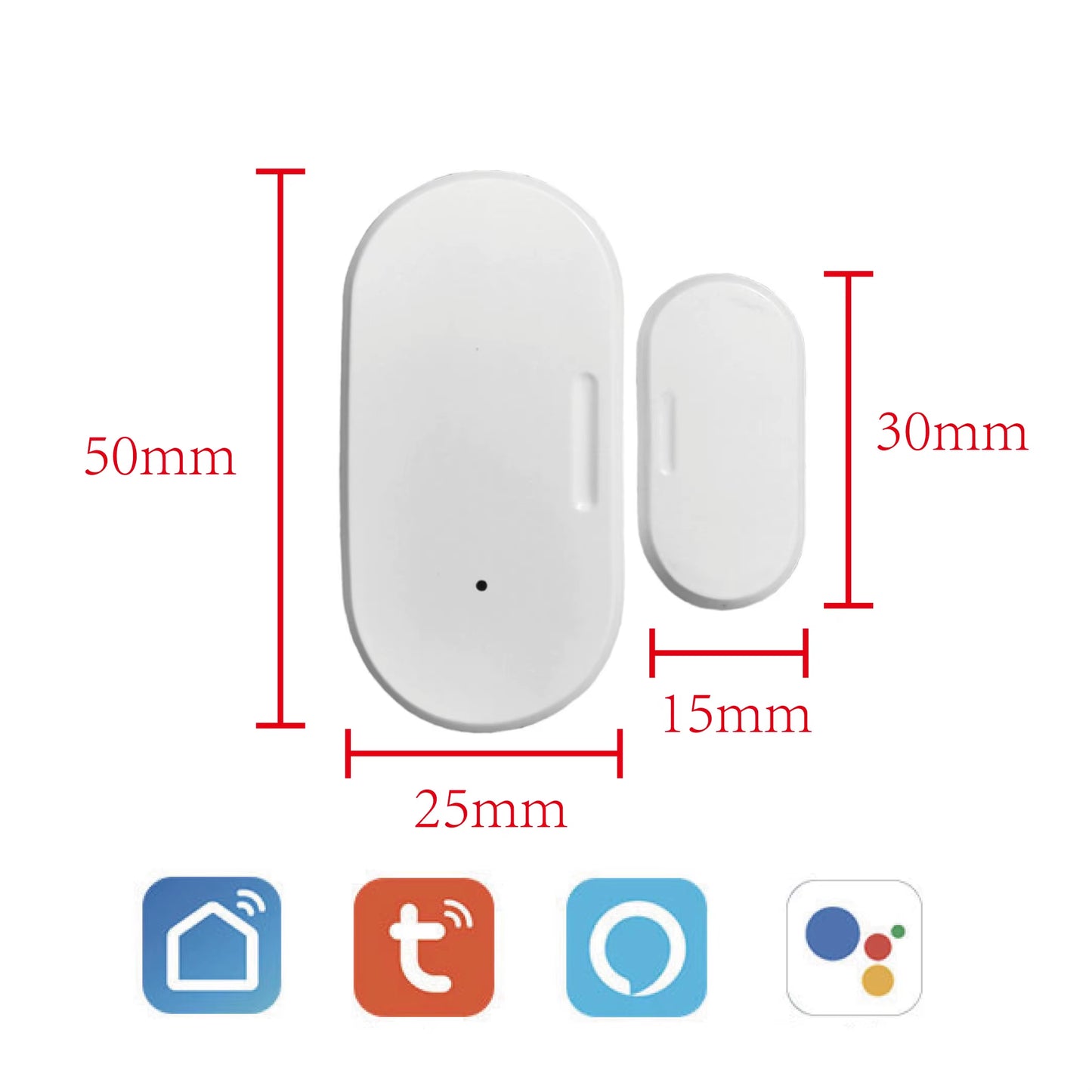 Tuya Smart Door Window Sensor Smart Home Door Open Closed Detector Smart Life App Control via with Alexa Google Home Assistant