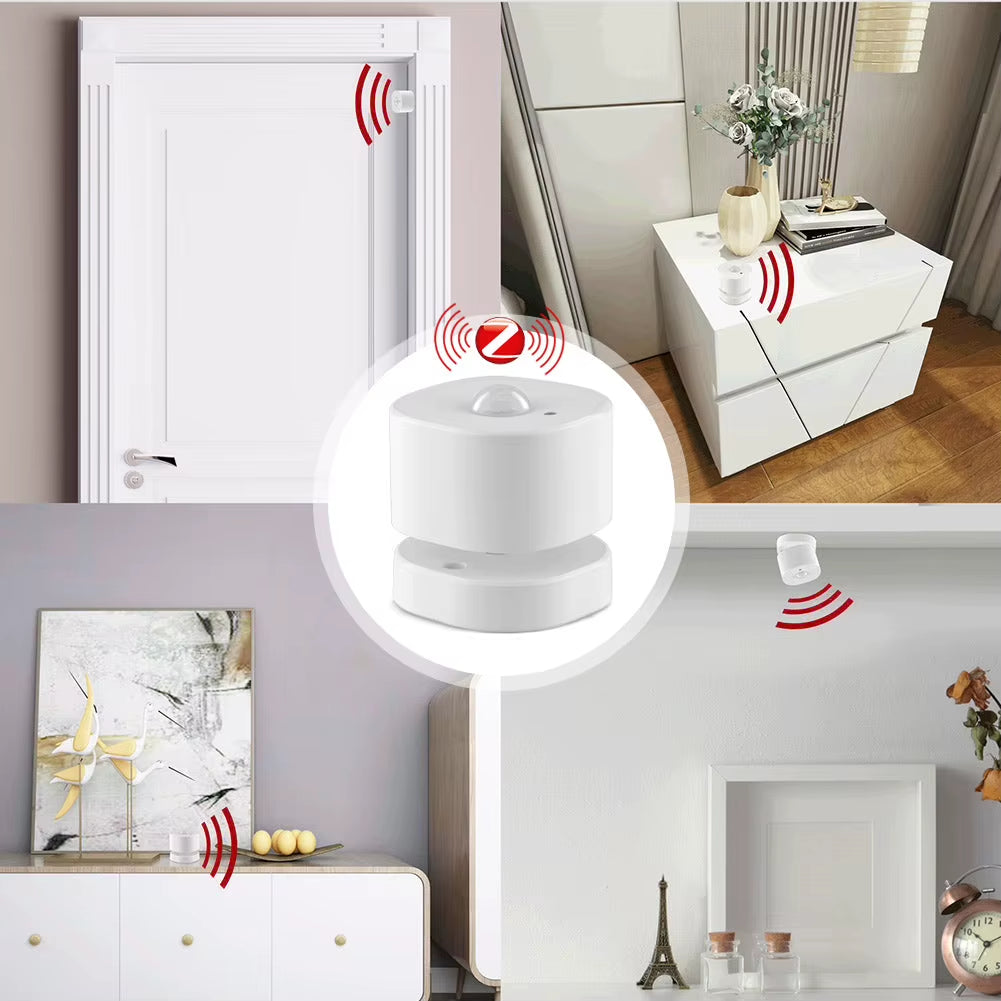 Tuya Zigbee Smart PIR Motion Sensor Human Sensor Detector with Brightness Low Battery Detection Features for Smart Home