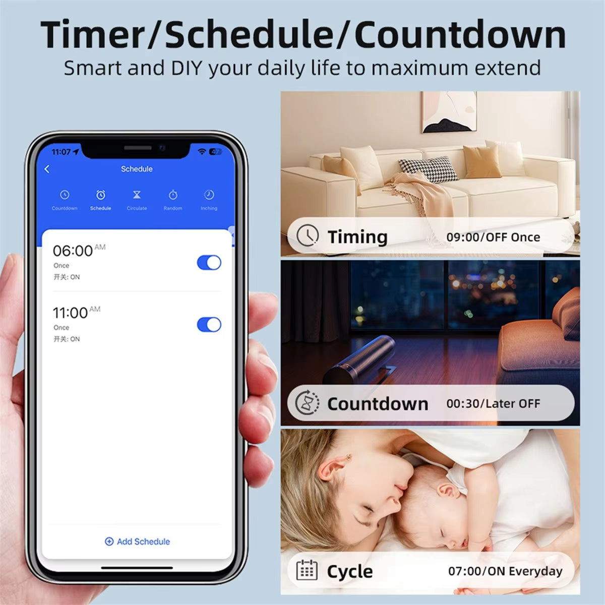 NEW 2-Way On/Off Switch Graffiti Smart Zigbee Smart 2-Way On/Off Switch Mini Concealed Box Switch