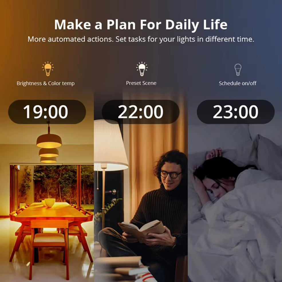 Ewelink Wifi/Zigbee E27 Led Light Bulb RGB CW WW Smart Lamp Works with Alexa, Google Home, Alice, Smartthings