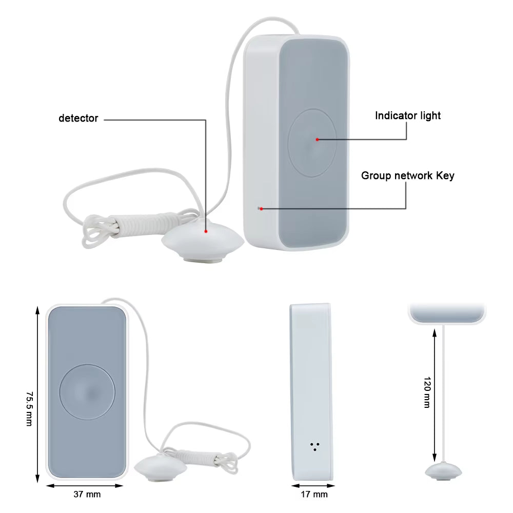 HEIMAN Zigbee Smart Water Leakage Sensor Water Overflow Detector for Zigbee Smart Home System,Kitchen,Bathroom,Water Tower,Pool