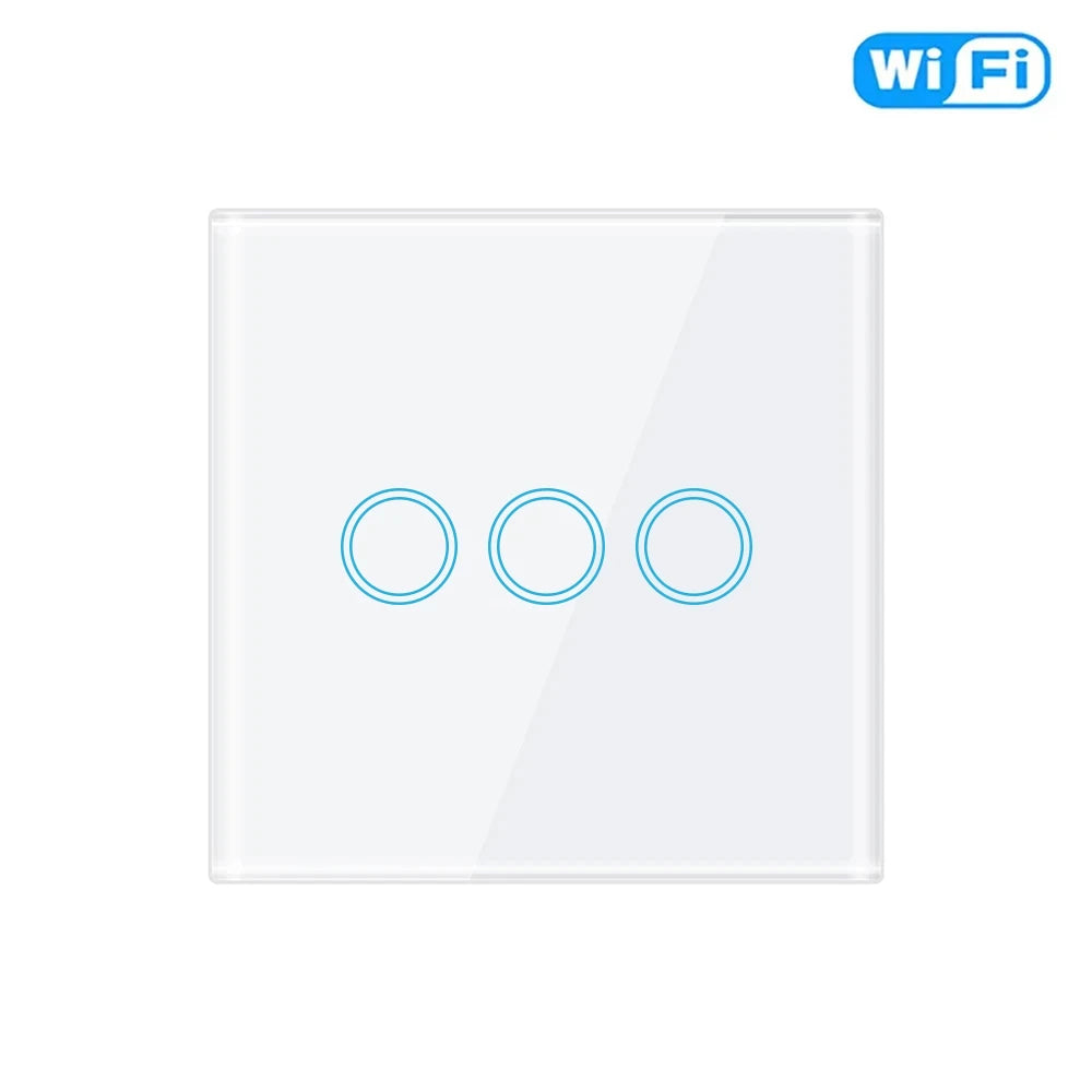 Matter Homekit Wifi Smart Light Touch Wall Switch 1 2 3 4 Gang 2-Way Control Switch Support Siri Smartthings Alexa Google Home