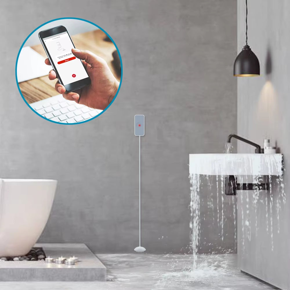 HEIMAN Zigbee Smart Water Leakage Sensor Water Overflow Detector for Zigbee Smart Home System,Kitchen,Bathroom,Water Tower,Pool