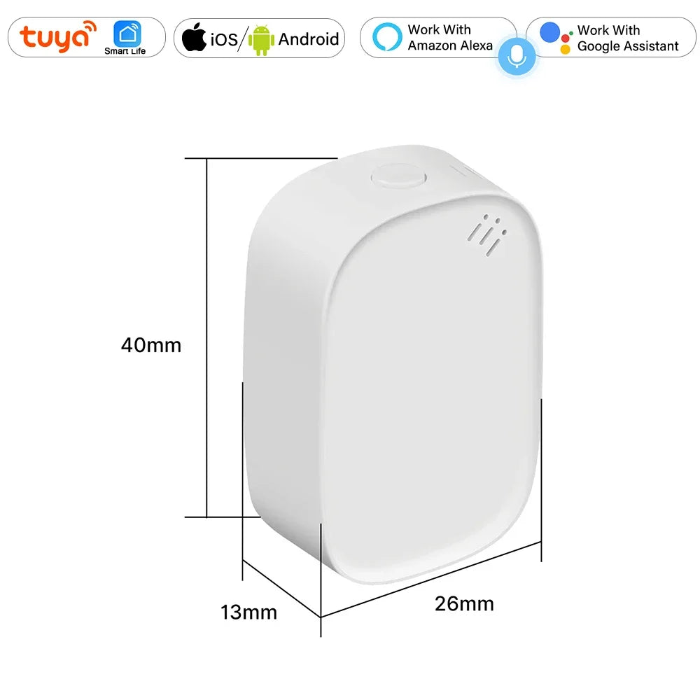 Tuya Zigbee Smart Temperature and Humidity Sensor Detector Battery Powered Zigbee Hub App Monitoring Work with Alexa Google Home