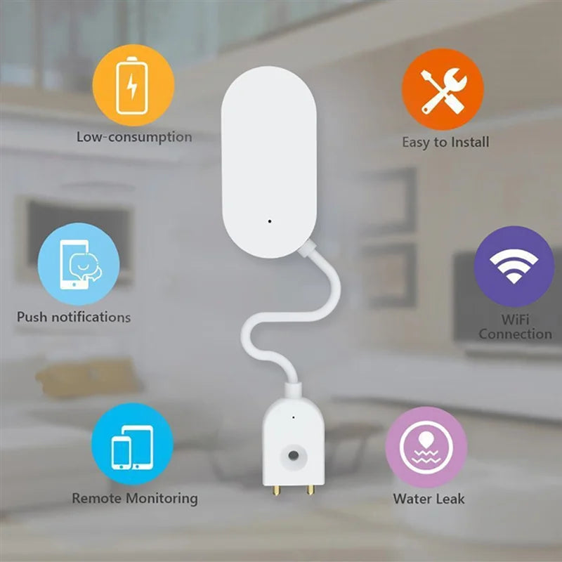 B29C-Tuya Zigbee Leak Sensor Water Leakage Detector Leakage Sensor Water Sensor Prevent Water Leakage for Smart Home