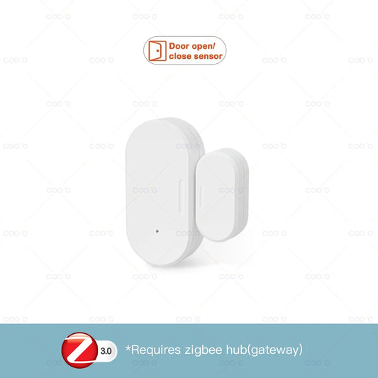 Smart Zigbee 3.0 Door Window Sensor Lux Light Detect 2 in 1 Real Time Wireless Magnetic Alarm App Remote Control Home Security