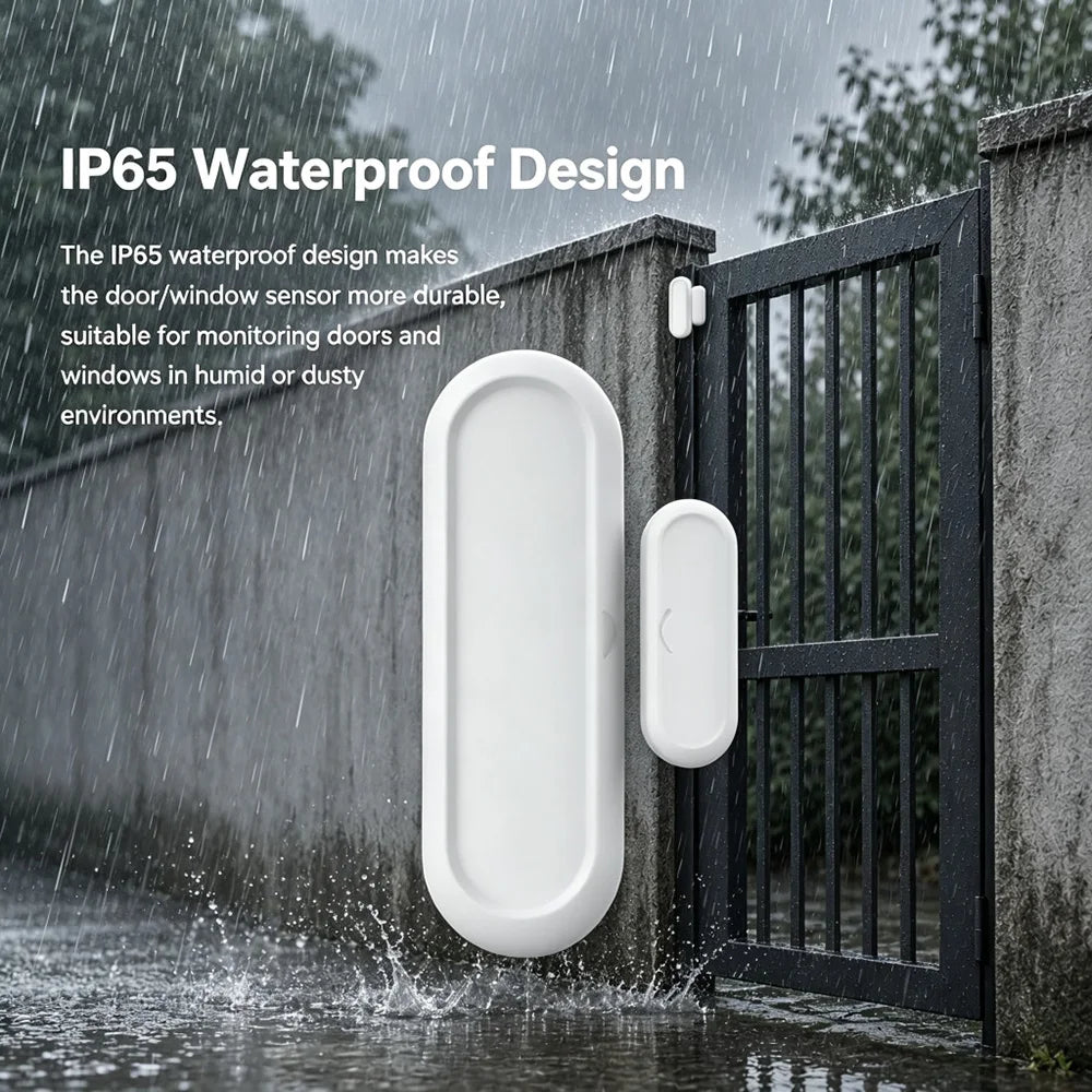 Tuya Zigbee 3.0 Door Window Sensor IP65 Waterproof & Non-Waterproof Options Magnetic Contact Alarm Alexa Yandex ZHA