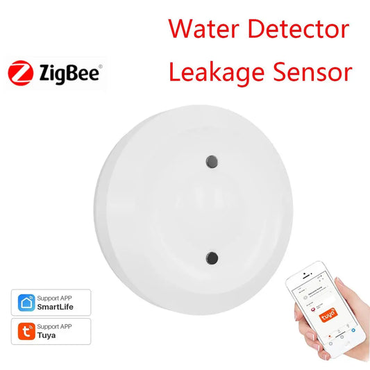 Zigbee 3.0 Tuya Water Leak Detector Flood Sensor Water Tank Full Water Linkage Smart Home Security Alarm Support Smart Life
