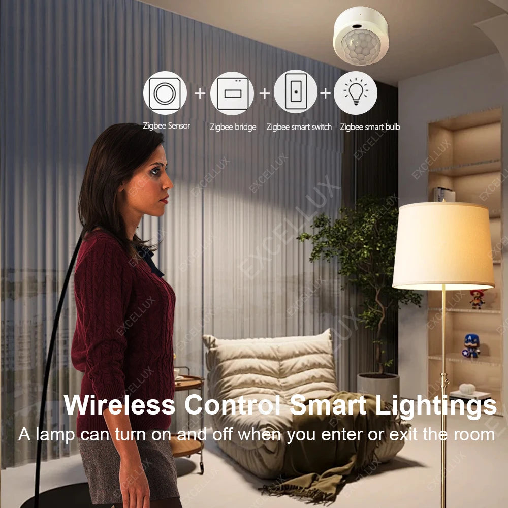 Zigbee Human PIR Motion Sensor Ewelink Body Movement Smart PIR Sensor Infrared Detector Home Security Alarm Support Zbbridge Z2M