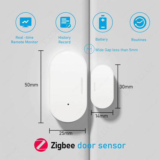 Zigbee Smart Door Sensor Door Open Closed Detectors Smart Home Security Protection Ewelink Control via Alexa Google Home Z2MQTT