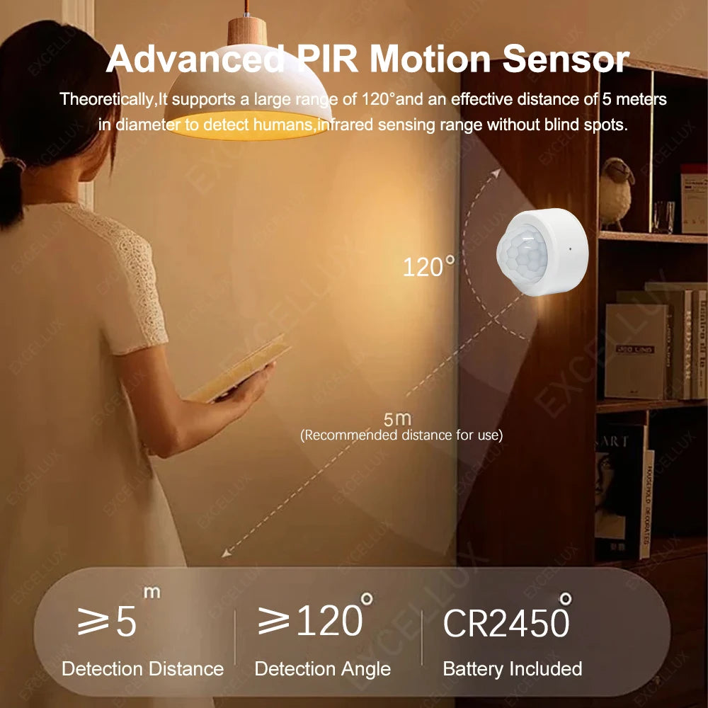 Zigbee Human PIR Motion Sensor Ewelink Body Movement Smart PIR Sensor Infrared Detector Home Security Alarm Support Zbbridge Z2M