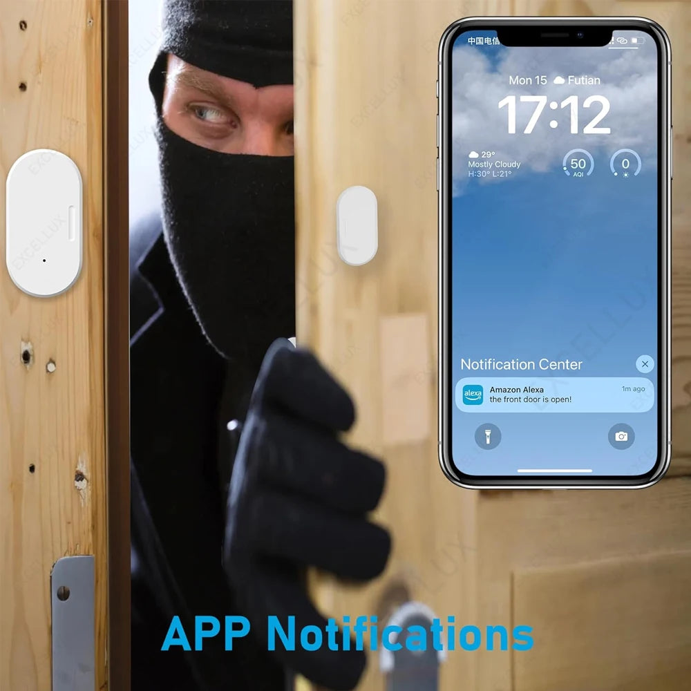 Zigbee Smart Door Sensor Door Open Closed Detectors Smart Home Security Protection Ewelink Control via Alexa Google Home Z2MQTT
