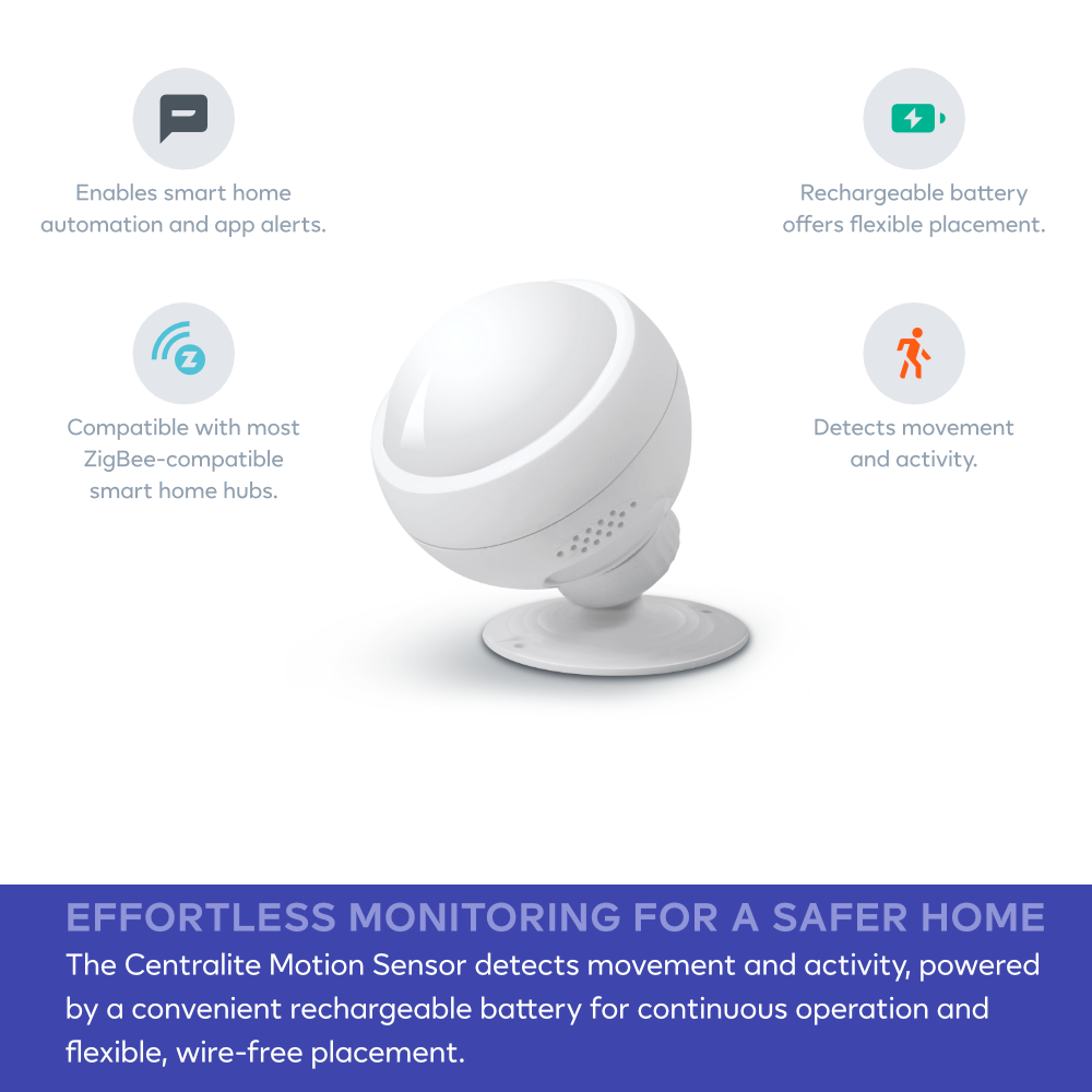 Centralite Motion Sensor w/ Rechargeable Battery CLZ-3370-C