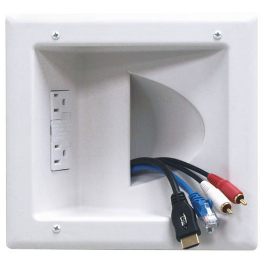 DataComm Recessed Low-Voltage Media Plate