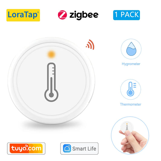Tuya Zigbee 3.0 Wireless Temperature and Humidity Sensor Works with Home Assistant Smart Life DIY Google Alexa Echo Automation