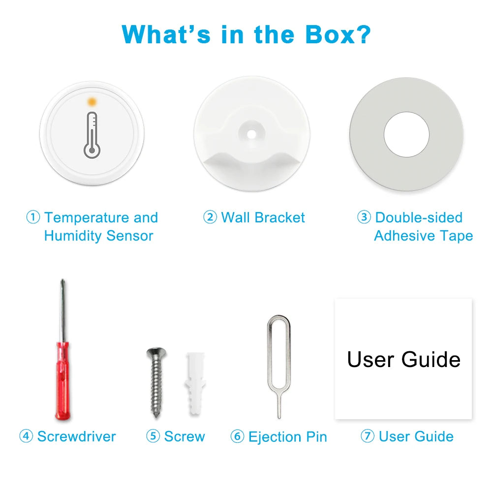 Tuya Zigbee 3.0 Wireless Temperature and Humidity Sensor Works with Home Assistant Smart Life DIY Google Alexa Echo Automation