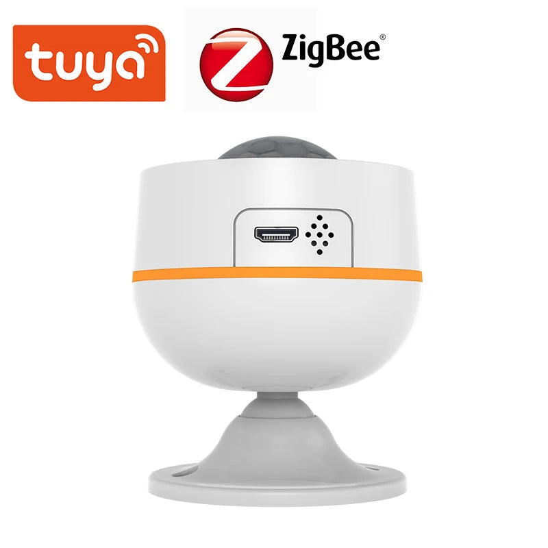 Tuya Zigbee 3.0 PIR Motion Sensor Detector Battery Built-In 5V 1A USB Power Temperature Humidity Wireless Smart Life App
